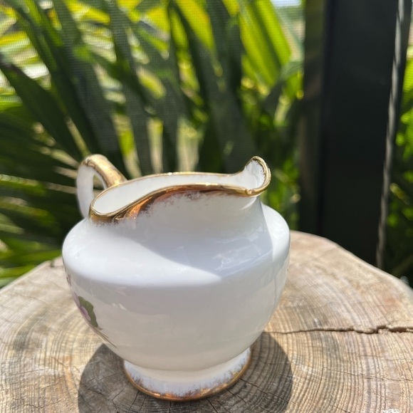 Royal Standard bone Purple Flower China Creamer - Picture 6 of 8